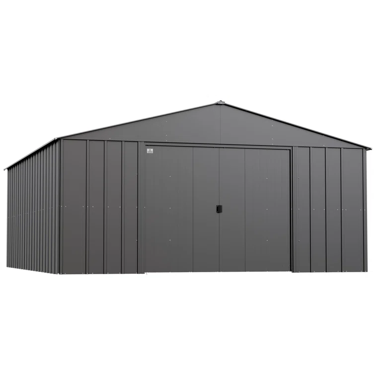 14 ft. W x 17 ft. D Galvanized Steel Storage Shed