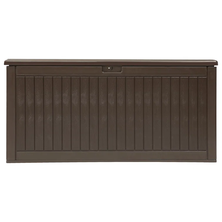 Edrosie Inc 69.6'' W 260 Gallons Water Resistant Resin Lockable Deck Box