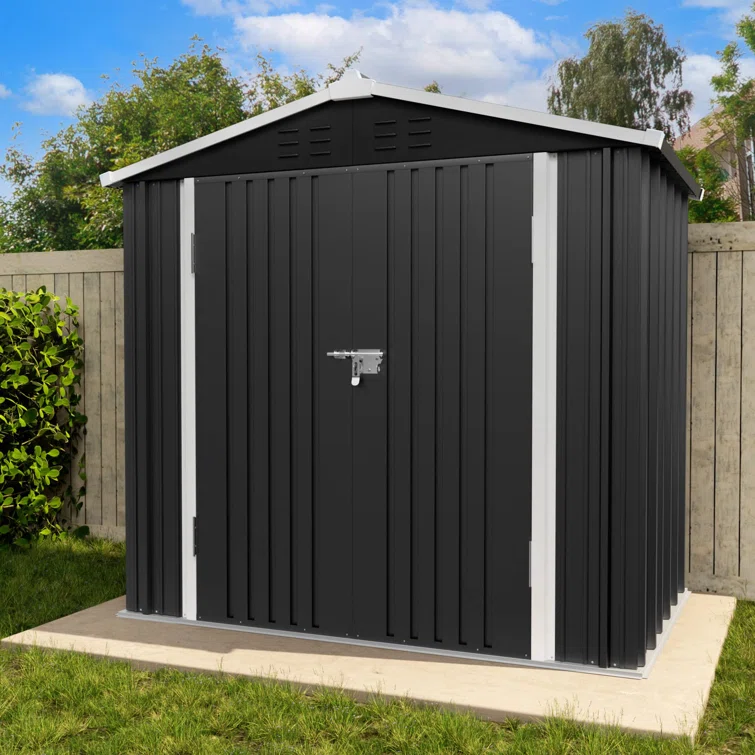 8 ft. W x 6 ft. D Metal Portable Storage Shed
