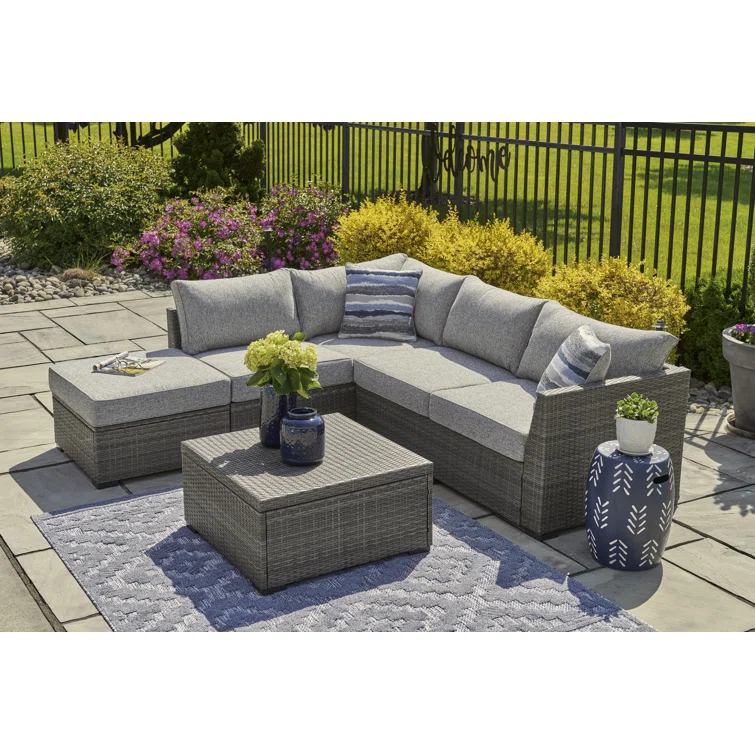 Petal Road Wicker 5 - Person Outdoor Seating Group with Cushions