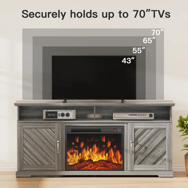 Aillie Farmhouse TV Stand For TVs Up To 70