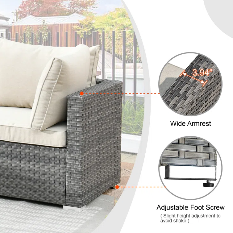 Aliva 5 - Person Outdoor Seating Group with Cushions
