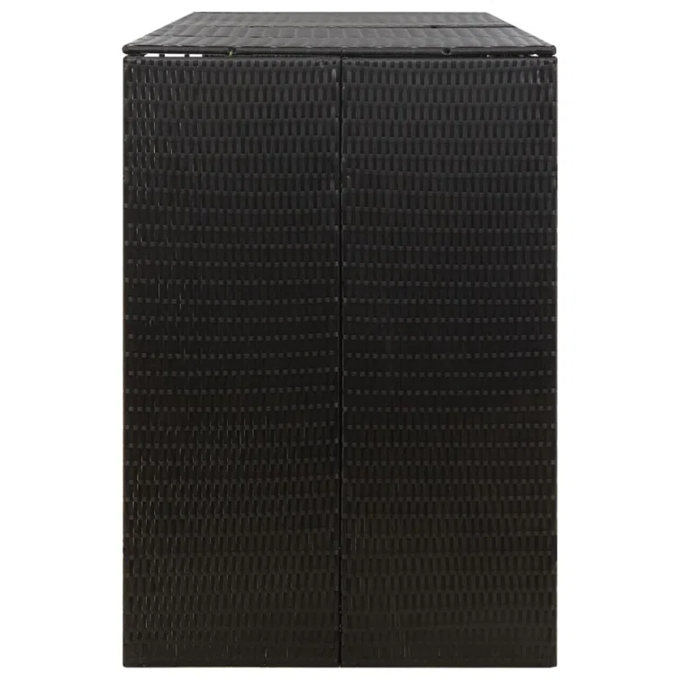vidaXL Bin Store Outdoor Trash Can Storage Triple Wheelie Bin Shed Poly Rattan