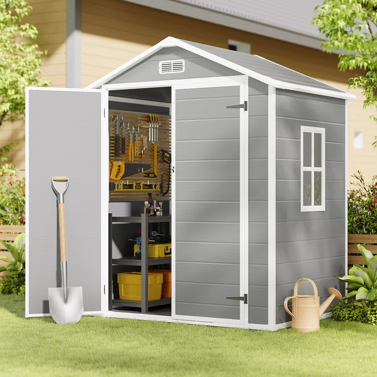 6 ft. W x 4 ft. D Resin Storage Shed