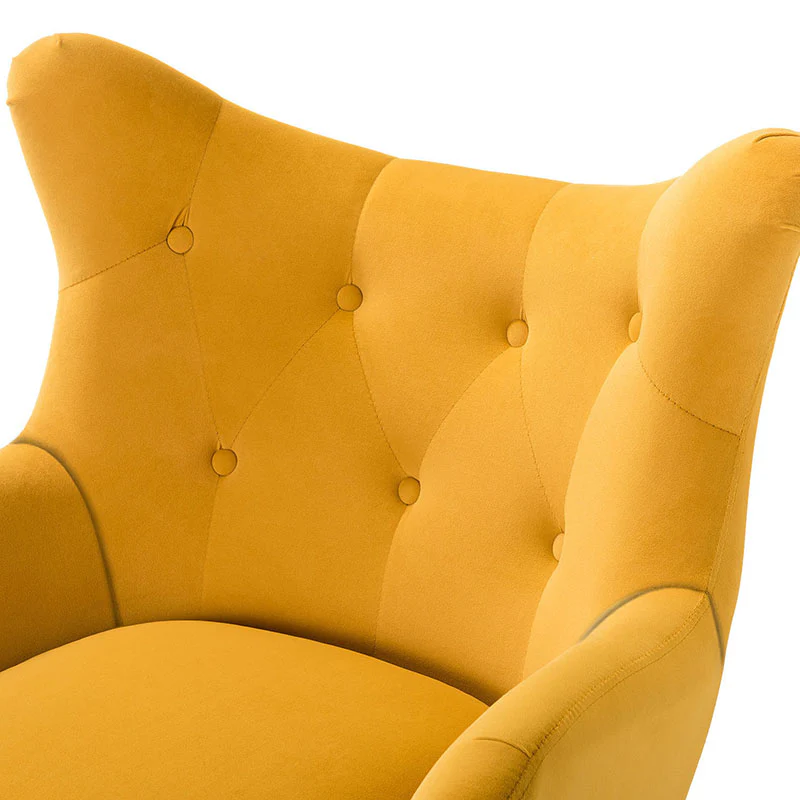 Isabelle Wingback Velvet Armchair