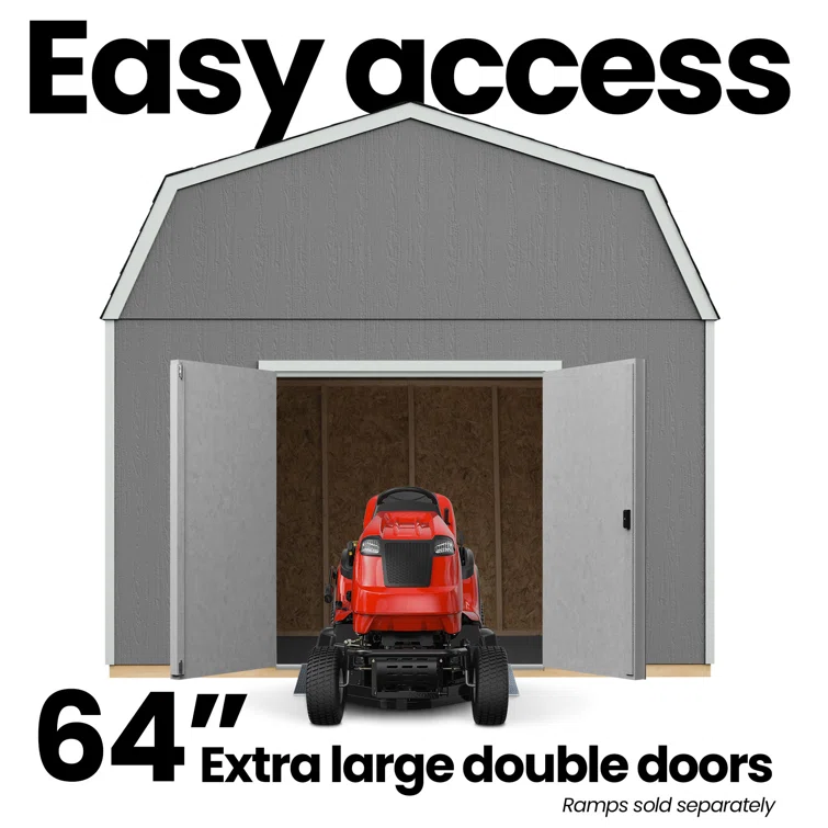 Hudson 12 ft. W x 24 ft. D Wood Storage Shed With Floor