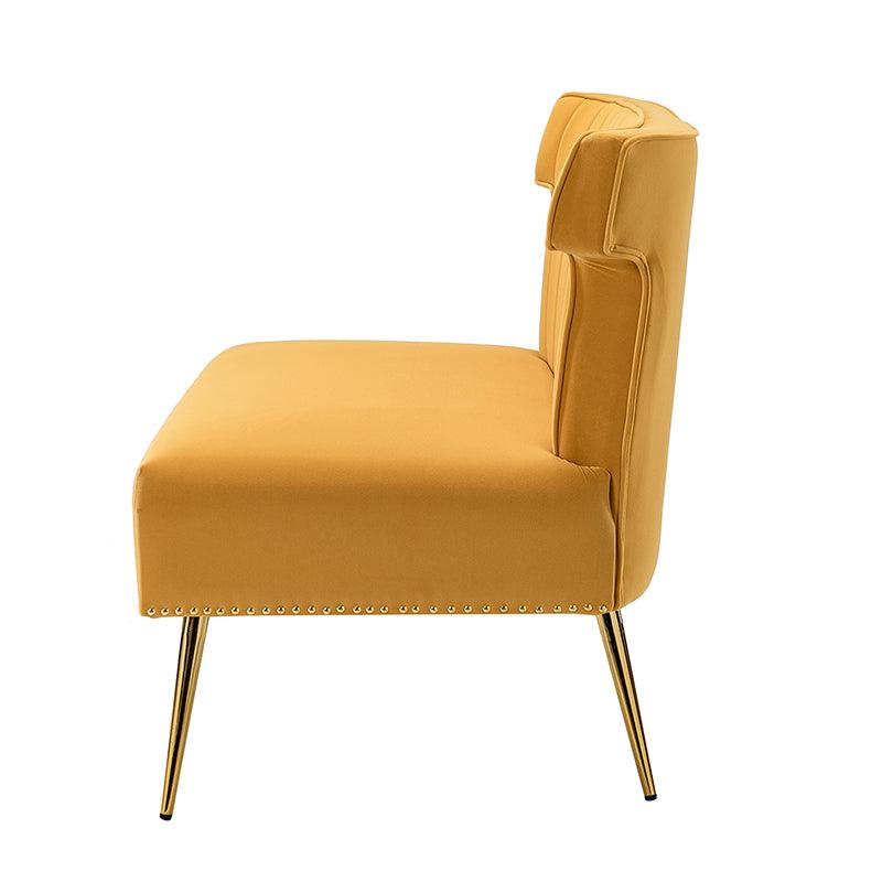 Megara Velvet Armless Wingback Loveseat