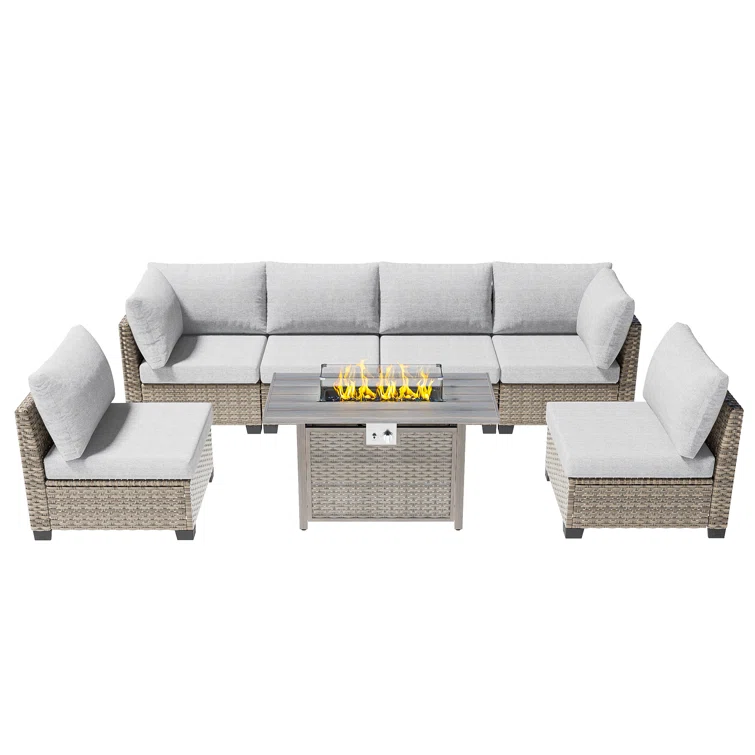 Jeanan 6 - Person Outdoor Seating Group with Cushions