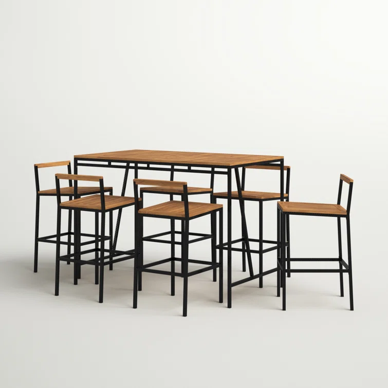 Jaycee 6 - Person Square Outdoor Dining Set