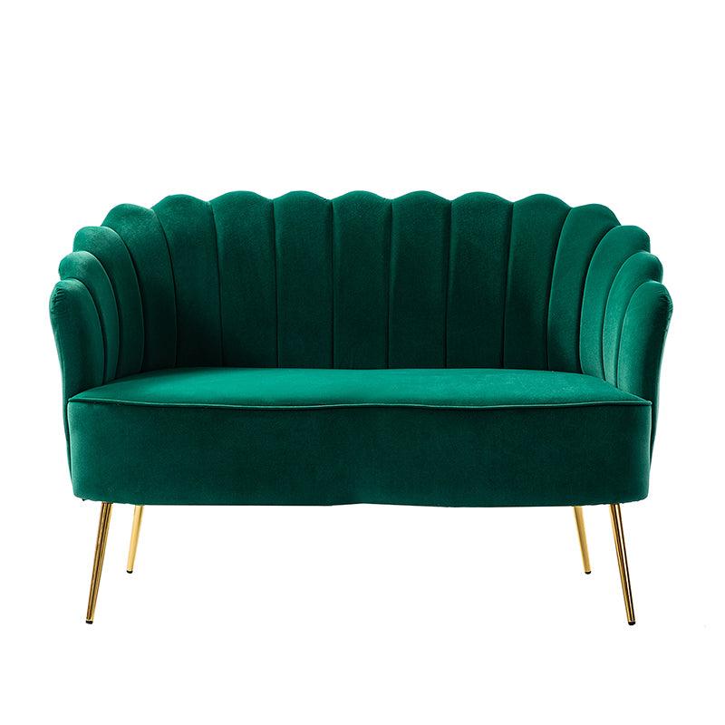 Ariel 3-Piece Scalloped Velvet Living Room Set