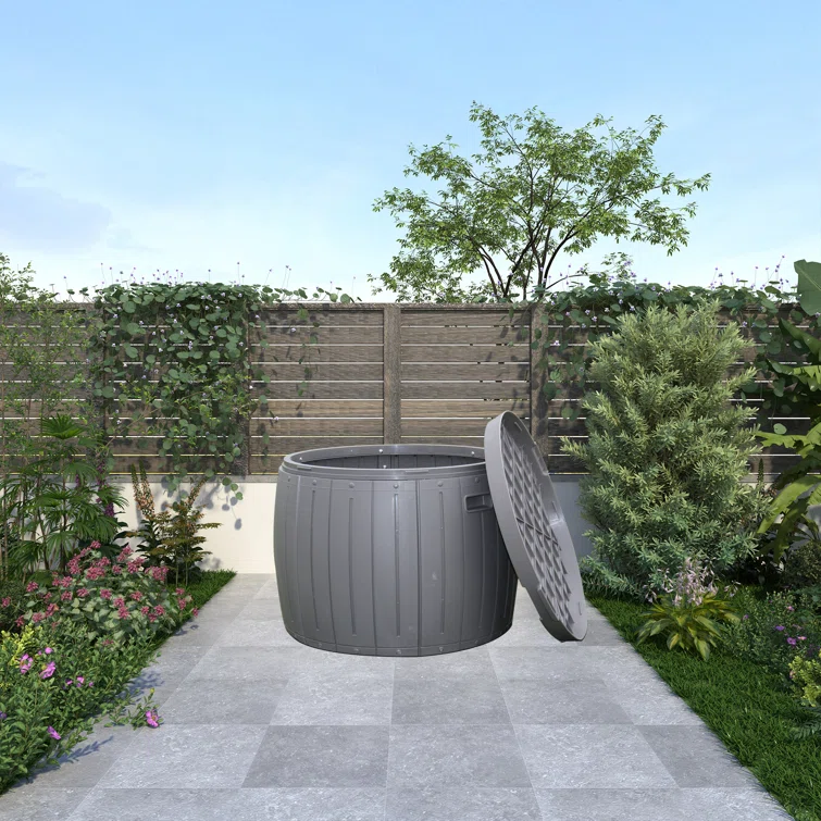 2 ft. W x 4 ft. D Metal Garbage Shed