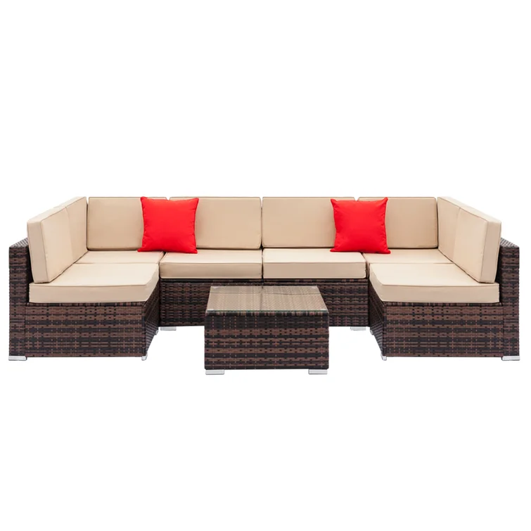 Aldebaran 6 - Person Outdoor Seating Group with Cushions