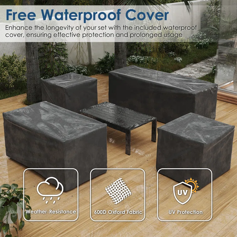 Annali 5 - Person Outdoor Seating Group with Cushions