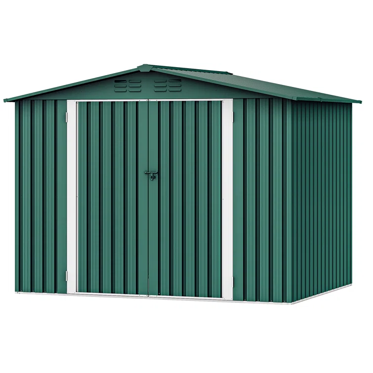 8 ft. W x 6 ft. D Galvanized Steel Storage Shed