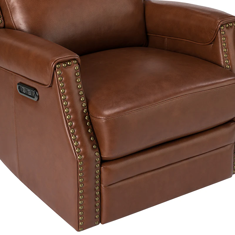 Hieronymus Genuine Leather Power Rocking Recliner
