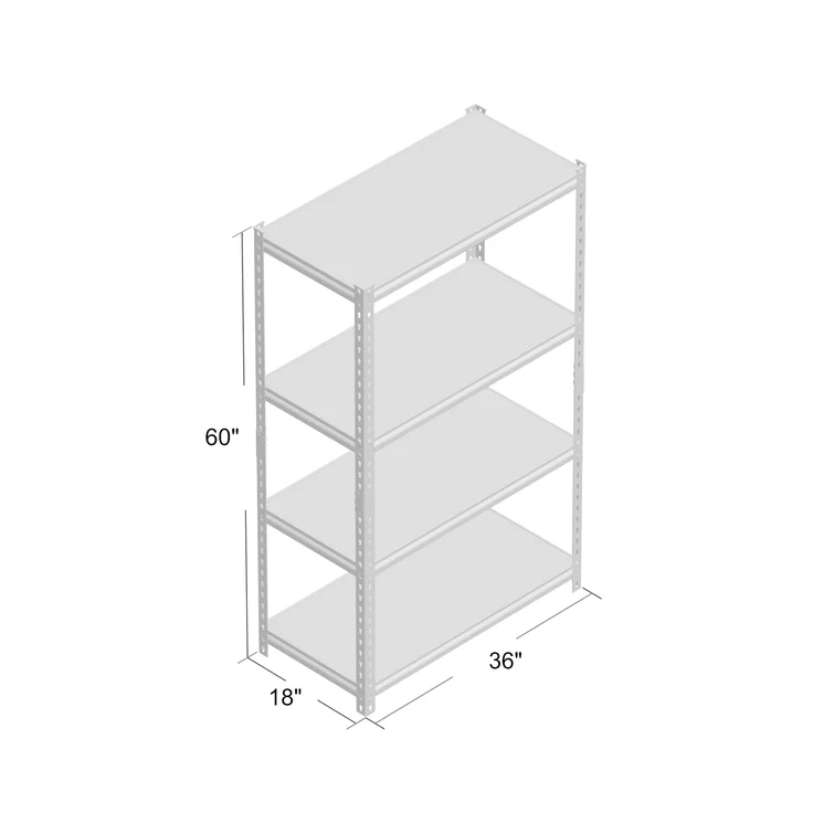 Vergas 36'' W Steel Height -Adjustable Shelving Unit