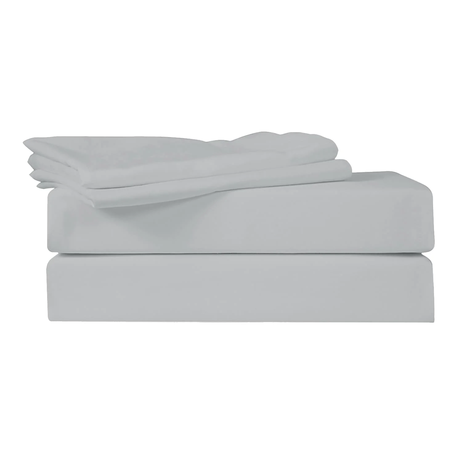 Just Linen 400 TC 100% Egyptian Cotton Sateen, Solid Queen Sheet Set with 18