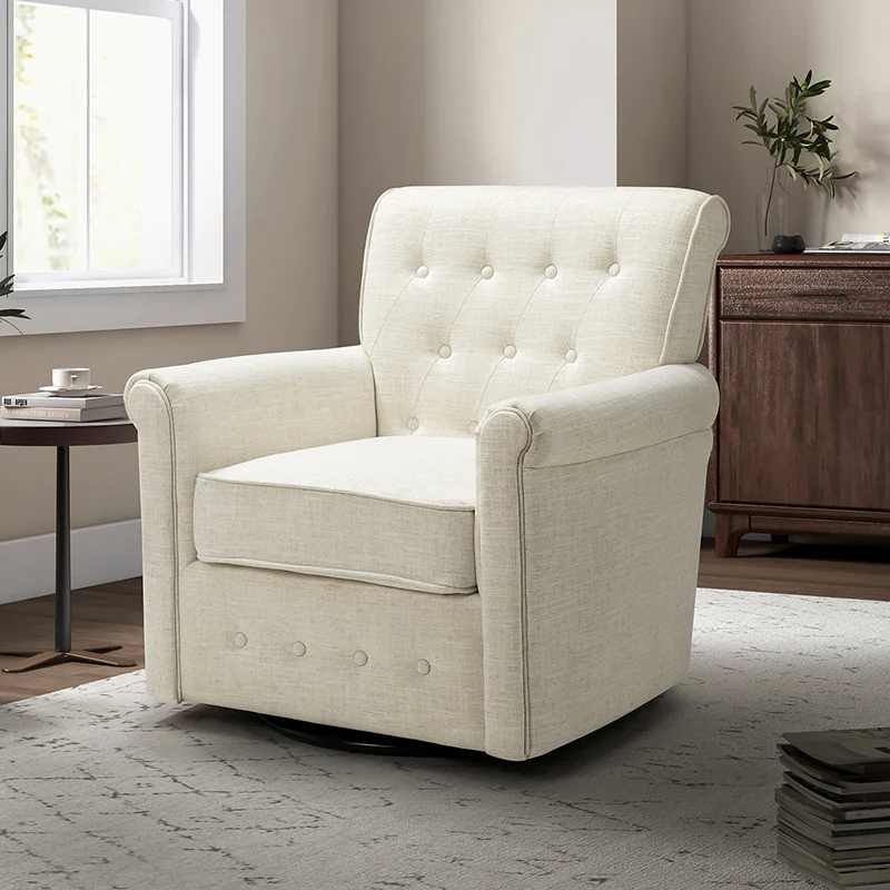 Gwendolyn Upholstered Swivel Armchair