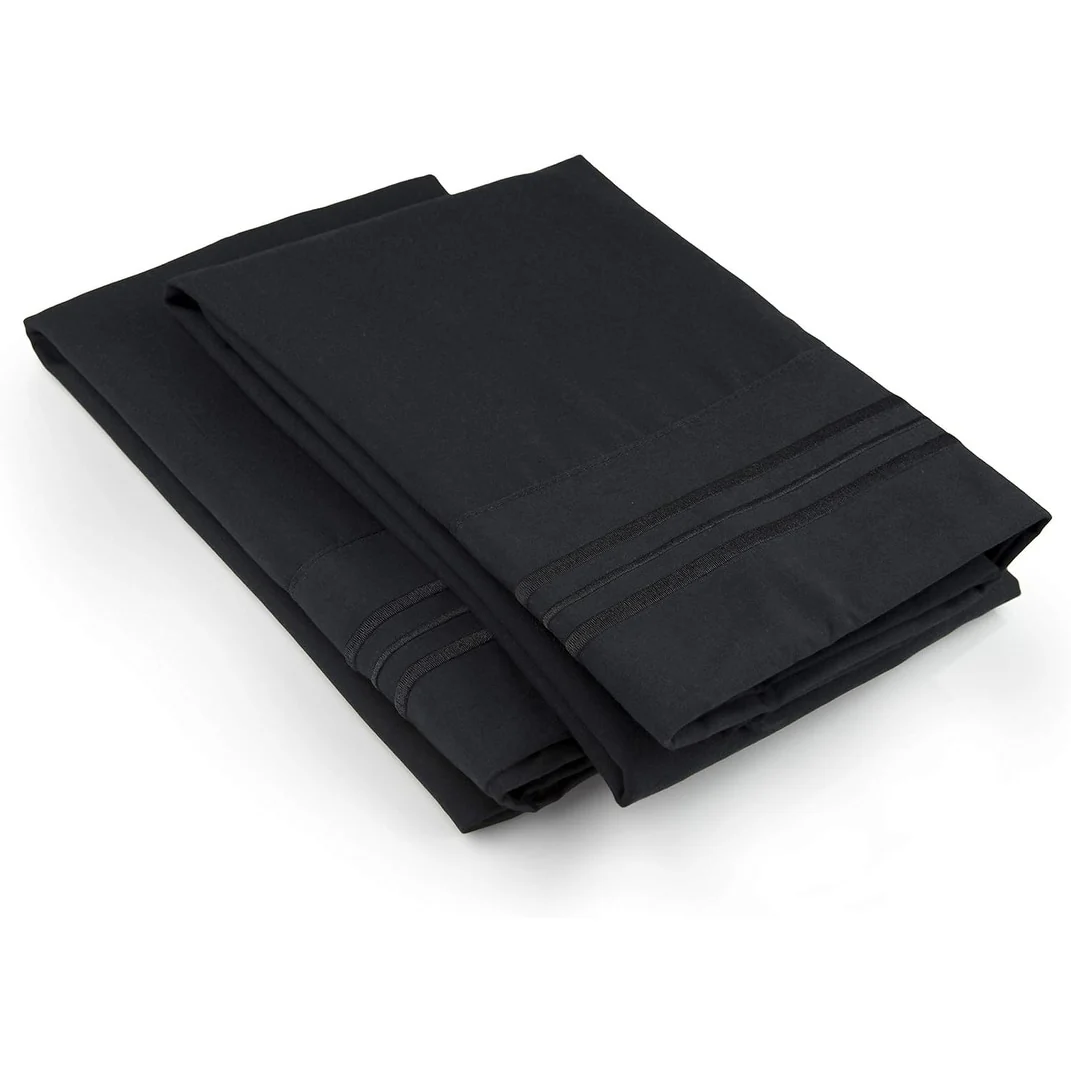 CGK Linens Double Brushed Microfiber Pillowcase Set Ultra Soft (Set of 2)