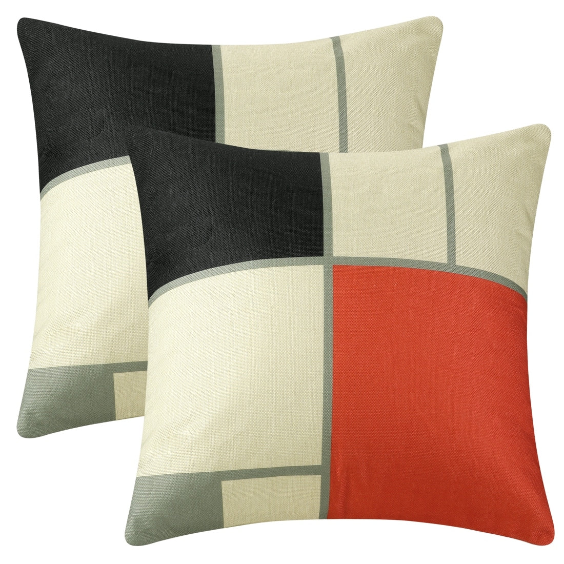 Set of 2 Printing Soft Throw Pillow Covers Invisible Zipper for Home Decor Bedroom