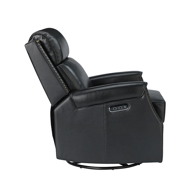Hieronymus Genuine Leather Power Rocking Recliner