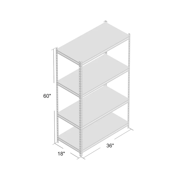 60" H x 36" W x 18" D Silver Vein Shelving Unit