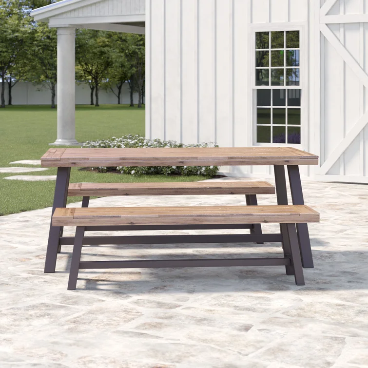 Eulene 4 - Person Rectangular Outdoor Dining Set