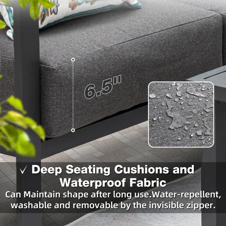 Aashriya 5 - Person Outdoor Seating Group with Cushions