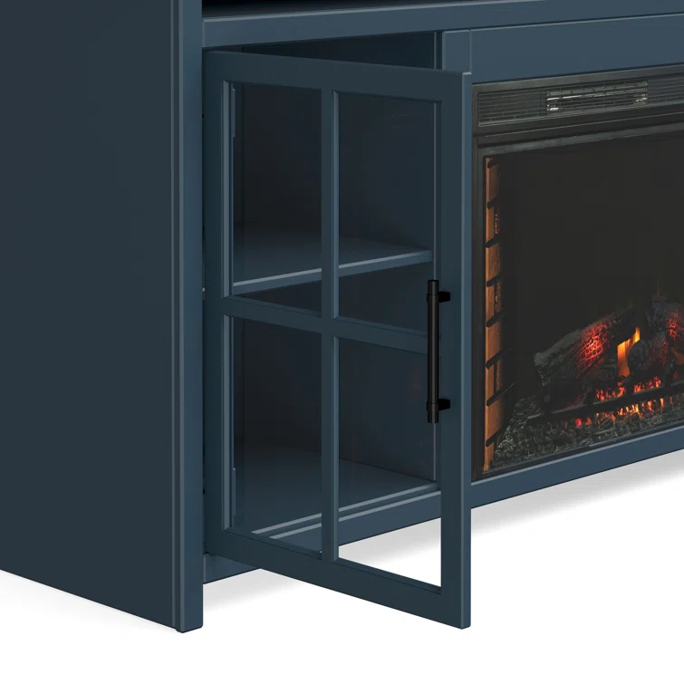 Brixham 74 inch Fireplace TV Stand Console for TVs up to 85 inches, Two-Tone Finish