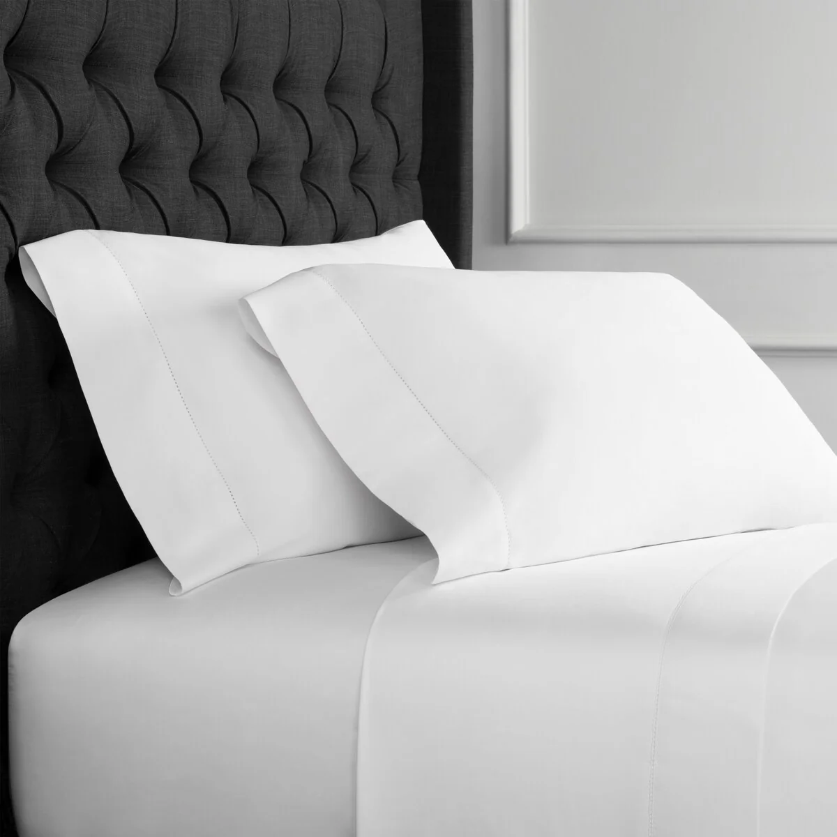 Luxury Hotel Collection 600 Thread Count Cotton Hemstitch Sheet Set