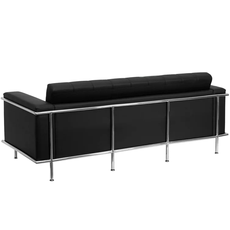 HERCULES Lesley Series Contemporary LeatherSoft Double Stitch Detail Sofa with Encasing Frame