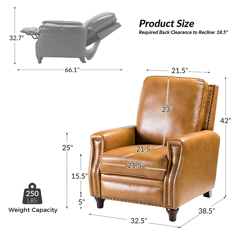 Annabelle Genuine Leather Recliner Chair