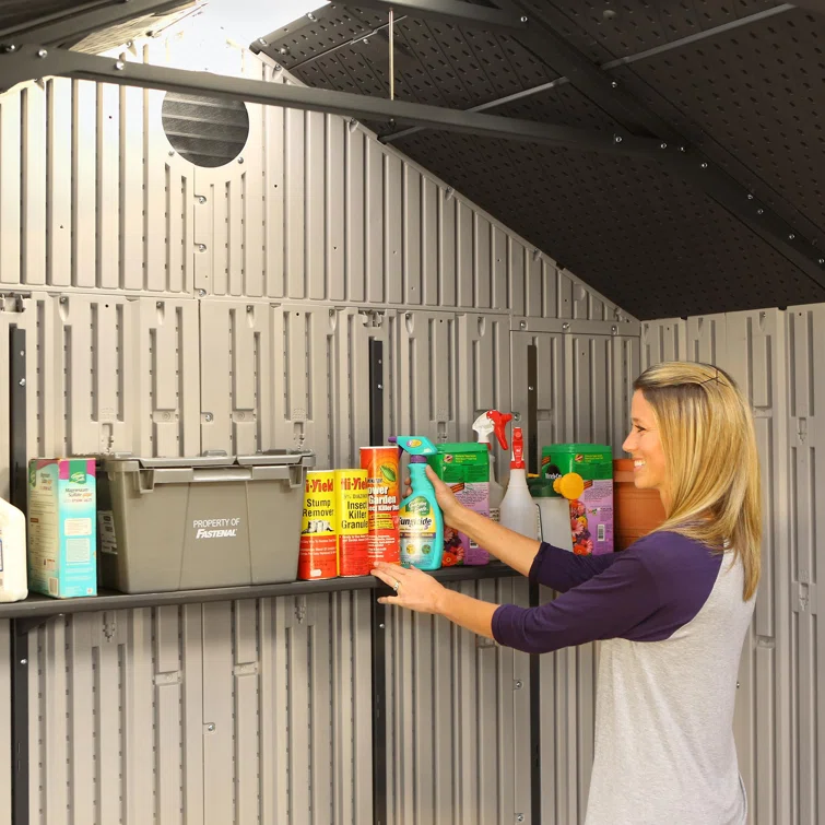 Lifetime 20 Ft. x 8 Ft. High-Density Polyethylene (Plastic) Outdoor Storage Shed with Steel-Reinforced Construction