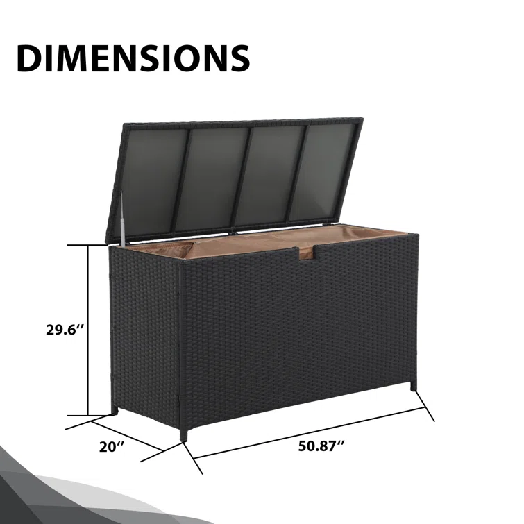 Sunsitt 50.87'' W 120 Gallons Water Resistant Deck Box