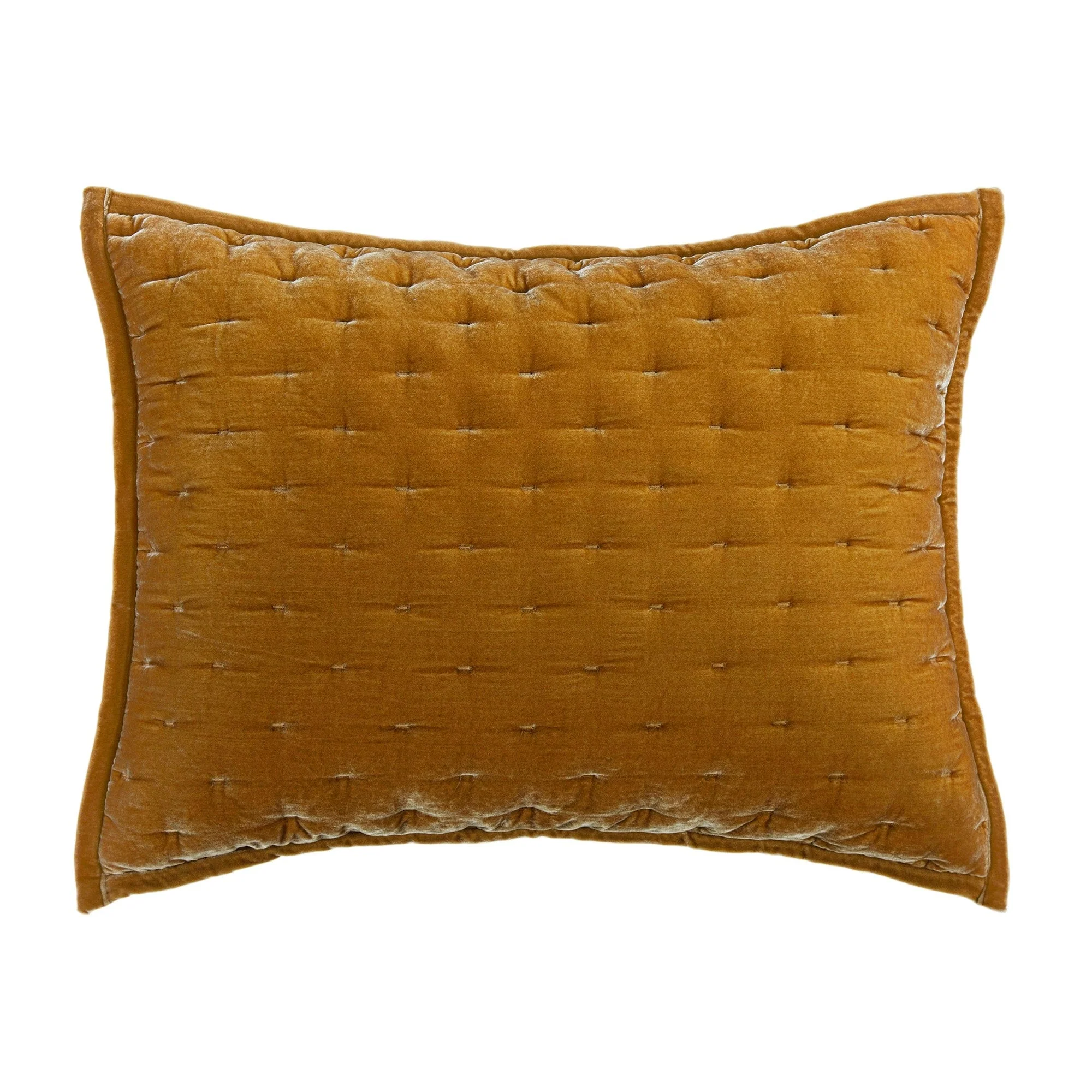 HiEnd Accents Stella Faux Silk Velvet Romantic Western Quilted Pillow Sham, 1PC