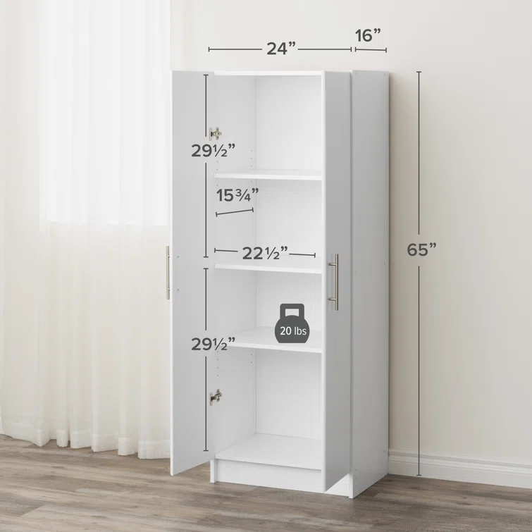 Wassim Single Storage Cabinet ( 65'' H x 24'' W x 16'' D)