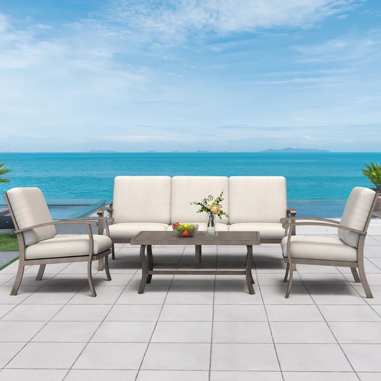 Kannyn 5 - Person Outdoor Seating Group with Cushions