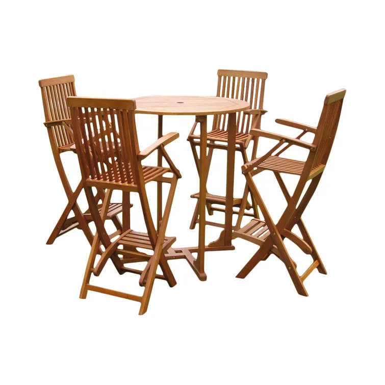 Blaser 4 - Person Round Outdoor Dining Set