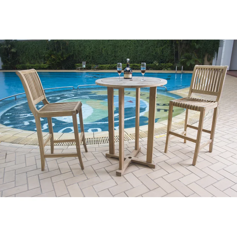 Diomiro 2 - Person Round Teak Outdoor Dining Set