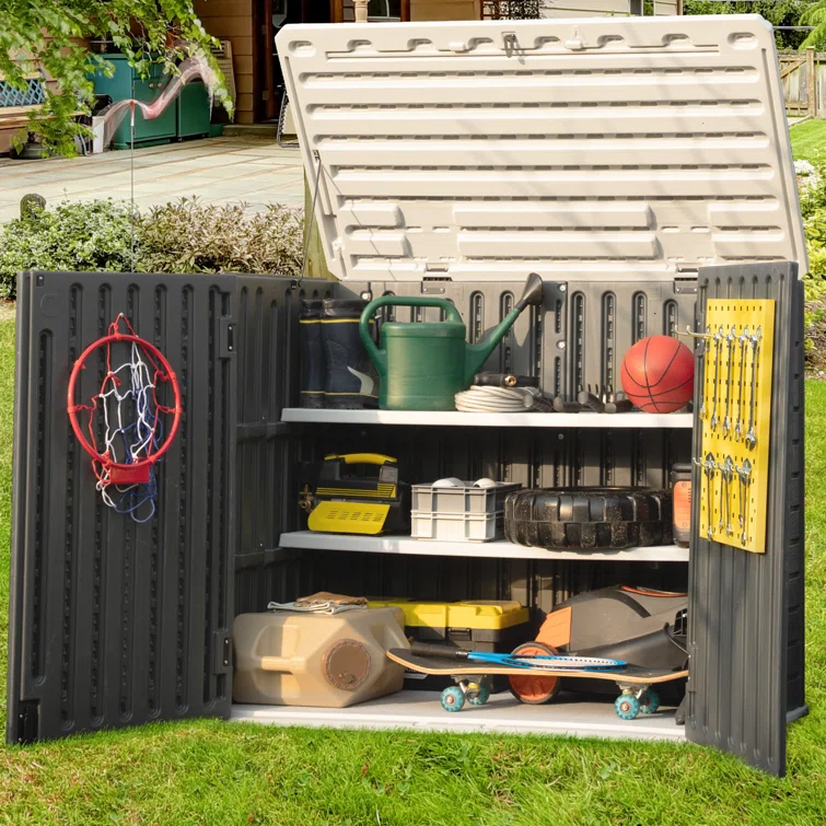 4.25 ft. W x 2.4 ft. D Resin Horizontal Storage Shed