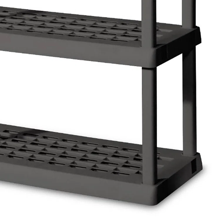 Sterilite 75.2 Inch Heavy Duty Durable 5 Shelf Ventilated Shelving Unit<!-- --> <!-- -->(Set of 2)