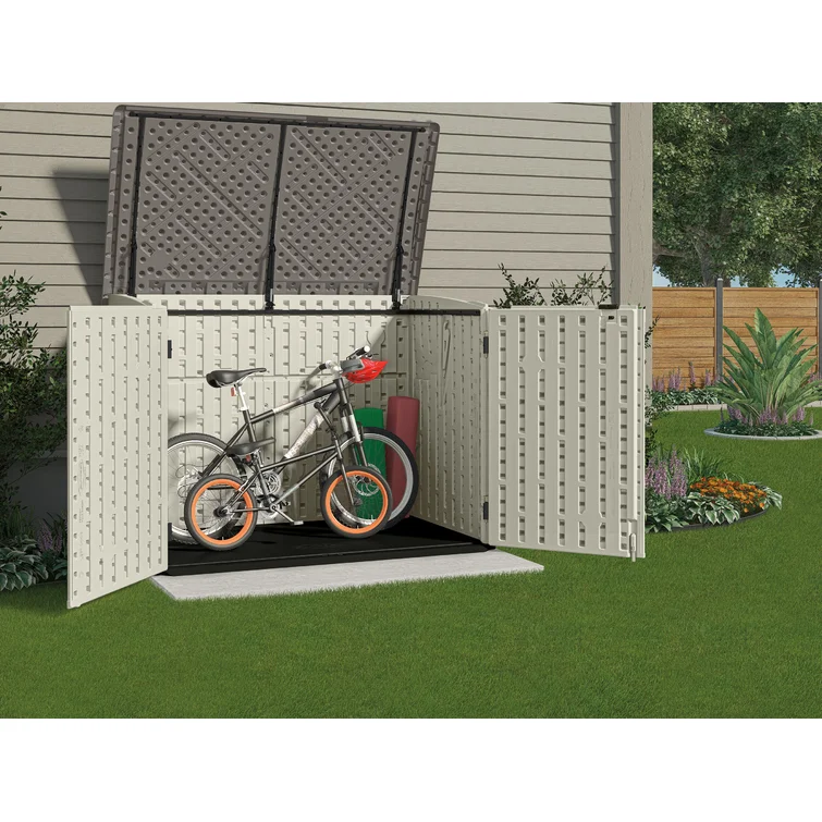 Suncast 70.5 in. W x 44.25 in. D Stow-Away Horizontal Storage Shed