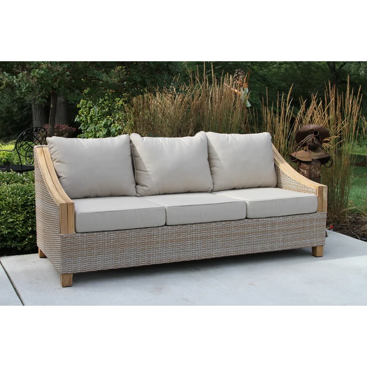 Carlton 4 Piece Rattan Sofa Seating Group with Sunbrella Cushions
