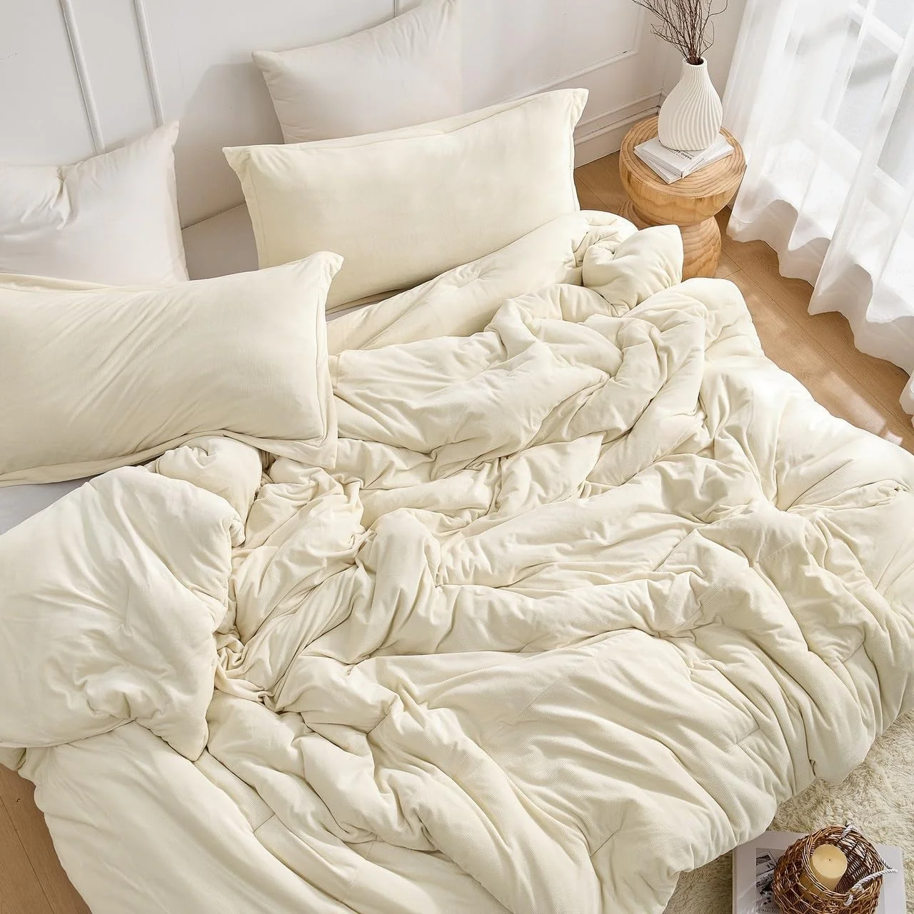 Love Thick® - So Smooth Coma Inducer Oversized Comforter Set - Custard Cream