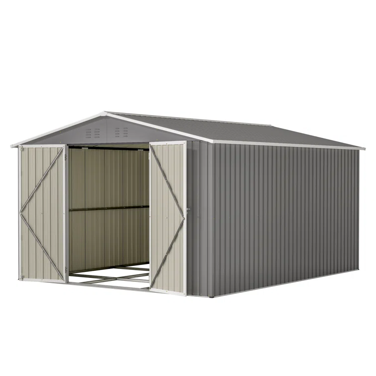 10 ft. W x 12 ft. D Outdoor Metal Storage Shed
