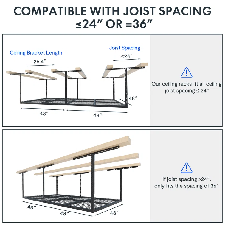 Maryorie Steel Height -Adjustable Ceiling Mounted Rack