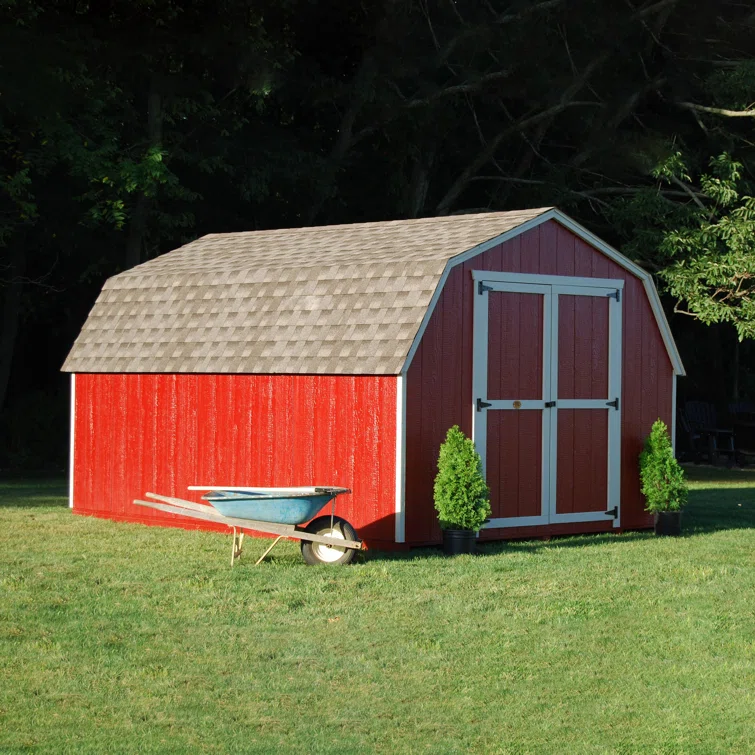 Value Gambrel Barn Wood Storage Shed with 4 ft. Sidewalls