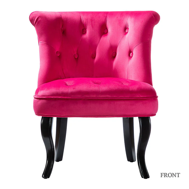 Elegantly Curved Jonnie Tufted Vanity Stool