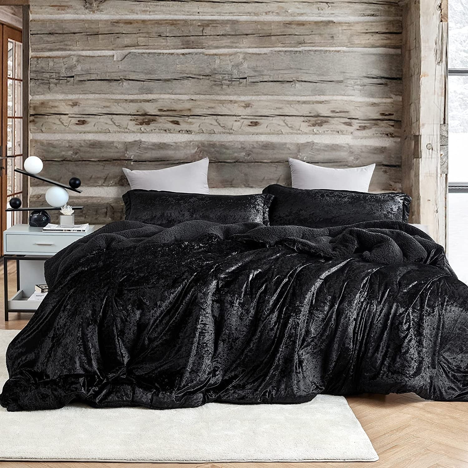 Velvet Crush - Coma Inducer? Oversized Comforter Set - Champagne Black
