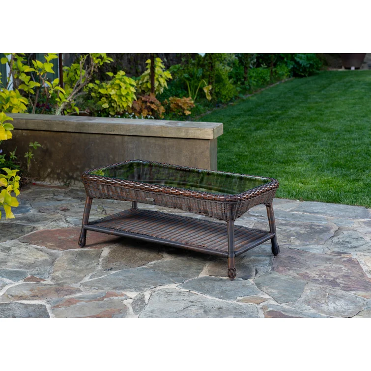 Sea Pines Wicker/Rattan 5 - Person Seating Group with Cushions